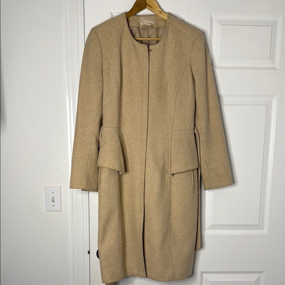 H&M Tan Trench Coat Streamlined Design